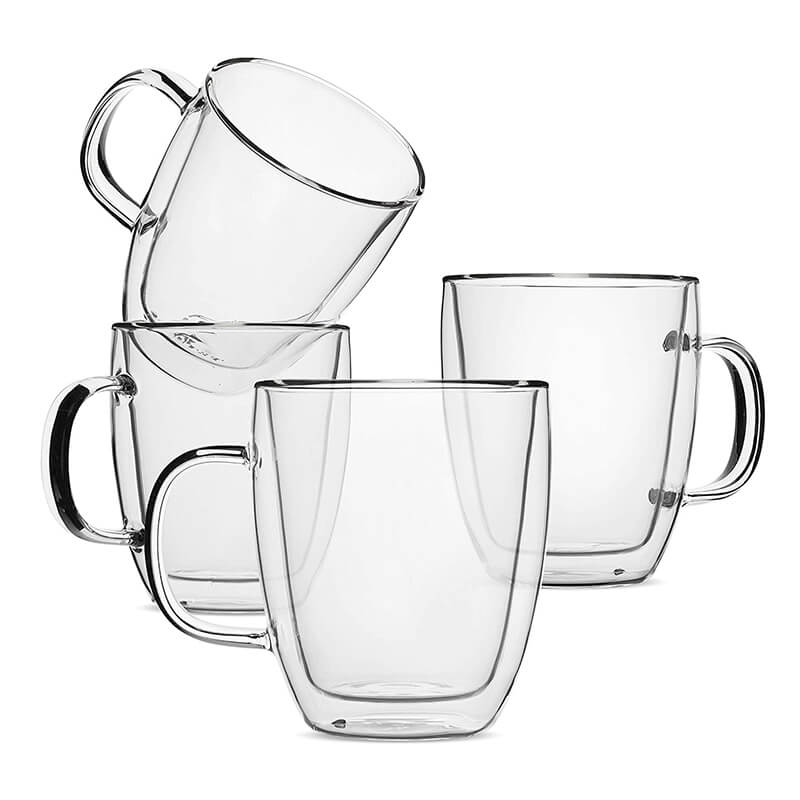 High Quality Borosilicate Glass Cup Double Wall Glasses Tea Glass Cup Coffee Cup with Handle